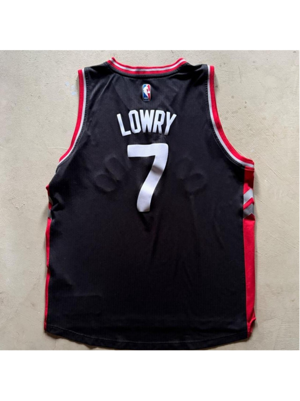 nba toronto raptors kyle lowry black red jersey